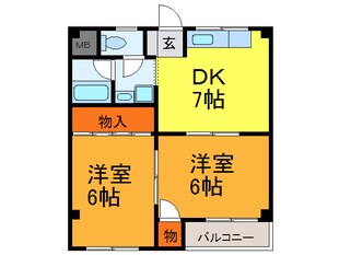 エルハイム久宝寺の物件間取画像